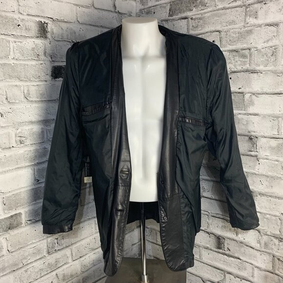 Vintage Pelle Cuir Black Leather Blazer Jacket - Picture 9 of 16